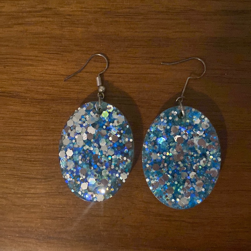 Acrylic Sparkly Earrings